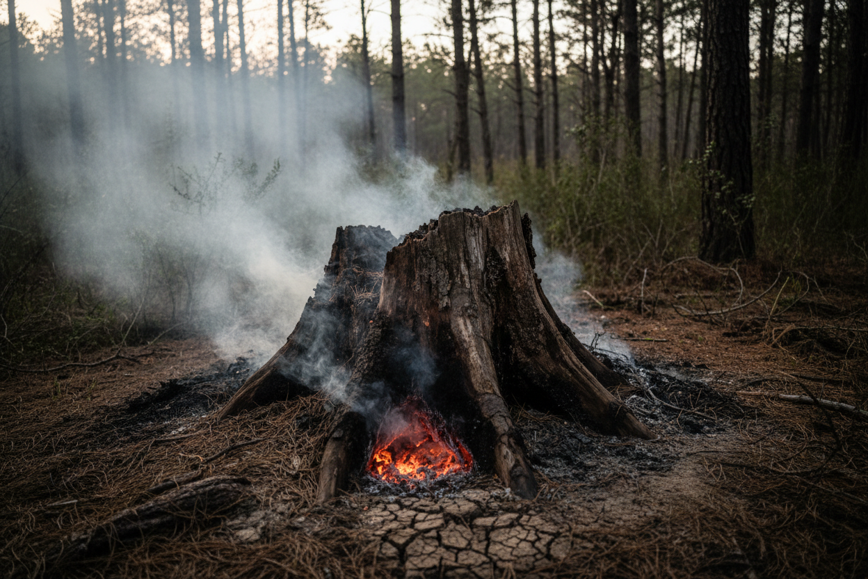 Underground Stump Fire Dangers